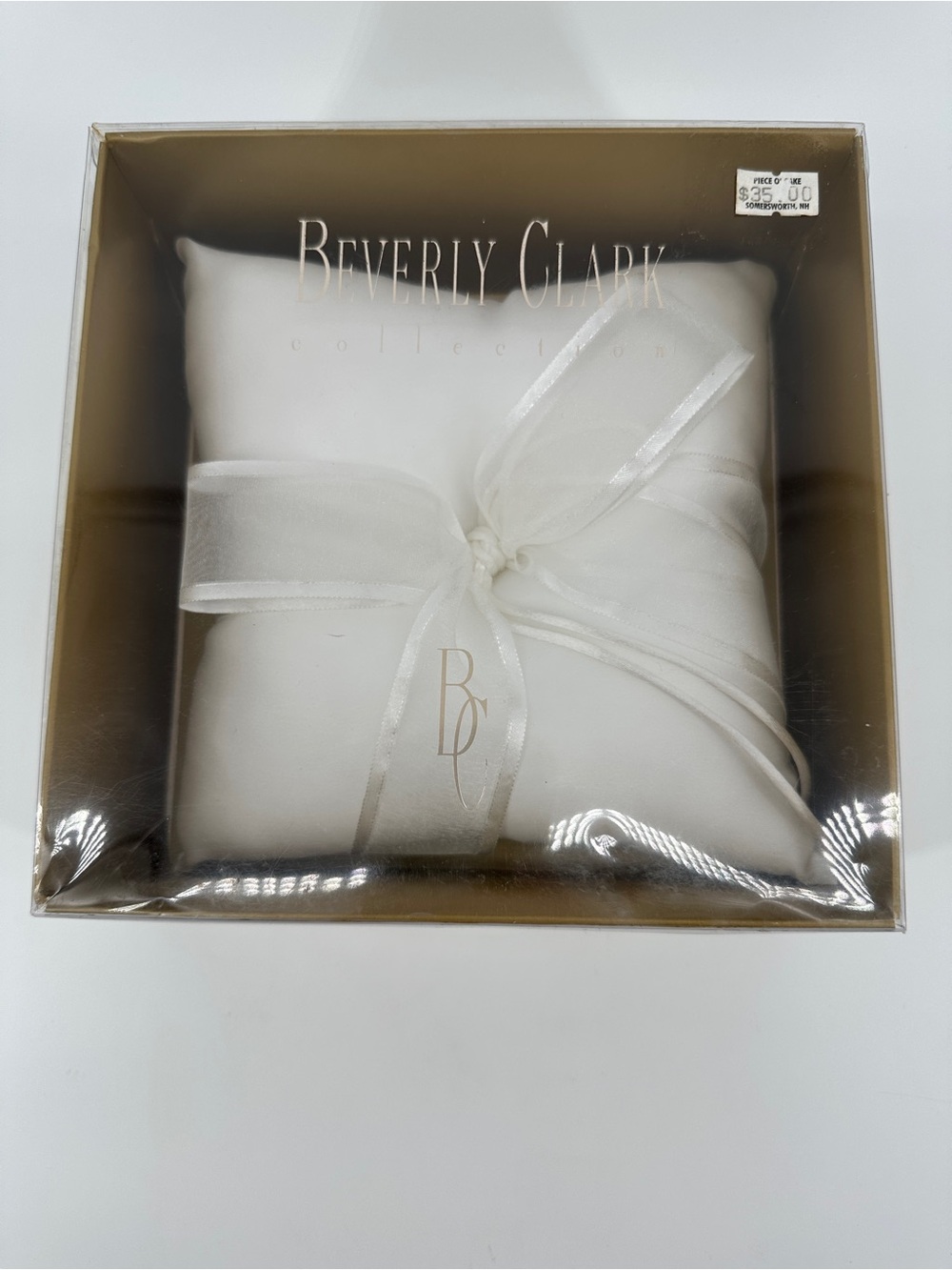 Ring Bearer Pillow Wedding Simplicity White Ribbon